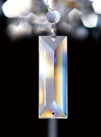 C70097  Crystal Rectangle Without Ring 96x22mm 2 Holes